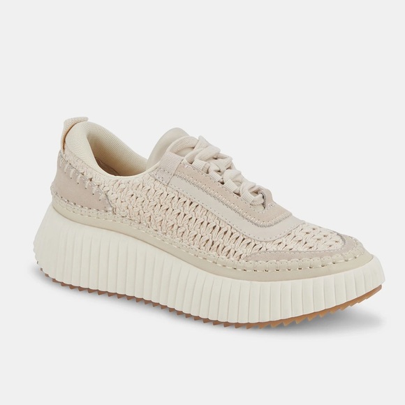 Dolce Vita Dolen Sneakers Platform Sandstone Knit - Picture 4 of 12